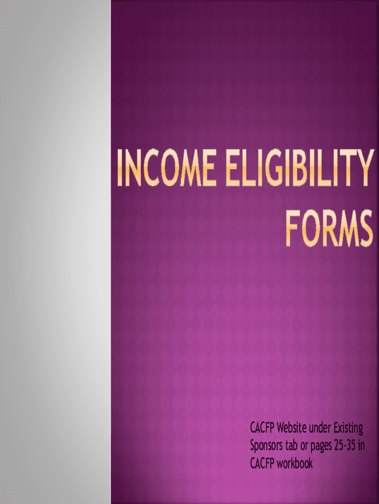 Fillable Online Eligibility Forms Fax Email Print pdfFiller