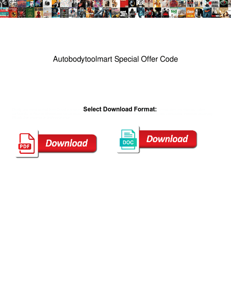Fillable Online Autobodytoolmart Special Offer Code. Autobodytoolmart Special Offer Code dolphin