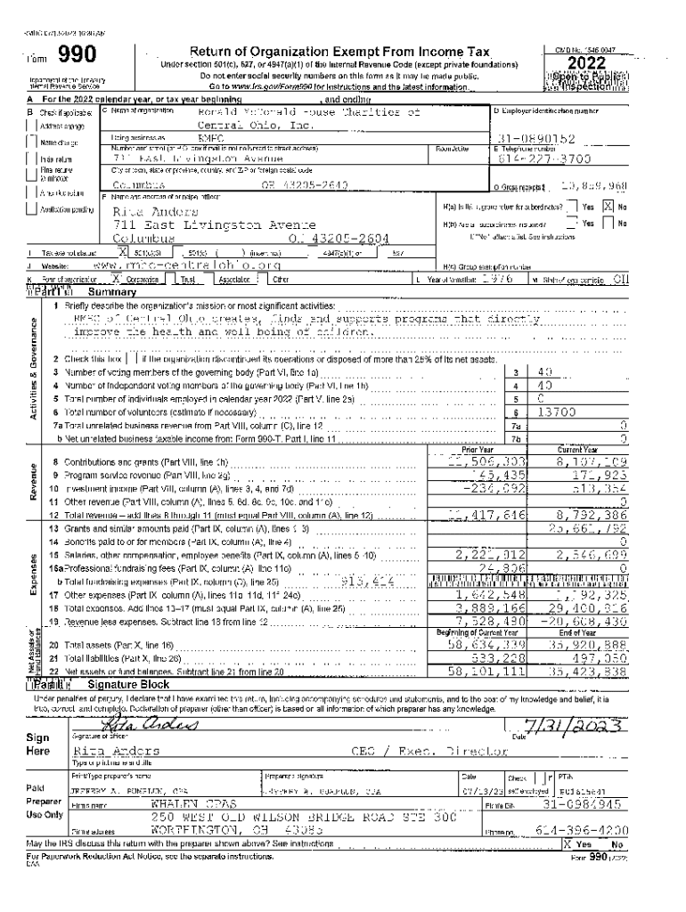 Fillable Online CS RMHC Ronald McDonald House Charities of