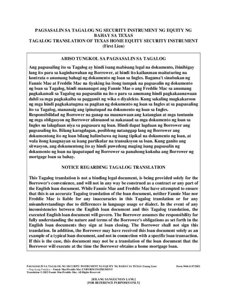 Fillable Online Form 3044.1t TX 50A6 Security Instrument 072021. 508