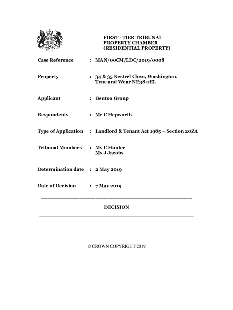 Fillable Online Property Chamber (Firsttier Tribunal)Practice