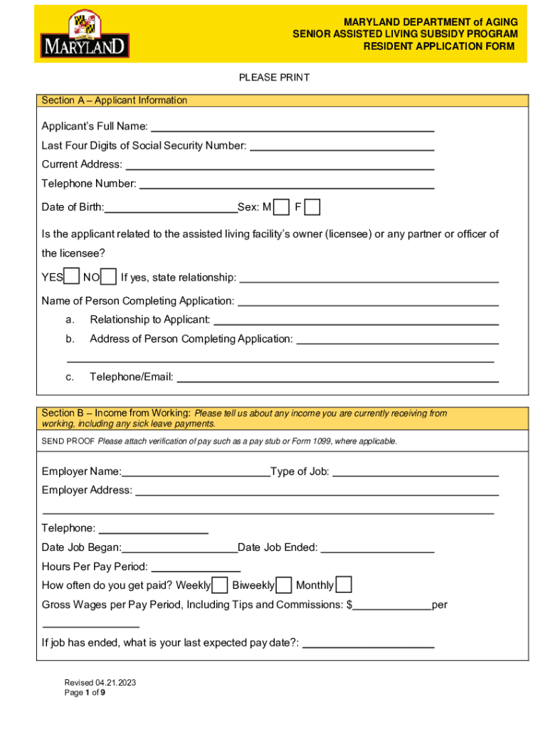 Fillable Online Anne Arundel County Department of Aging Fax Email Print