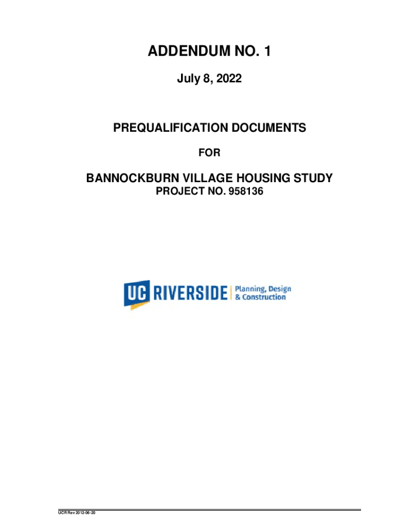 Fillable Online pdc ucr BANNOCKBURN VILLAGE HOUSING STUDY Fax Email