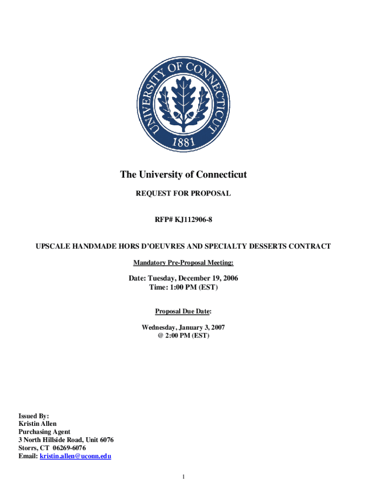 Fillable Online REQUEST FOR PROPOSAL CT.gov Fax Email Print