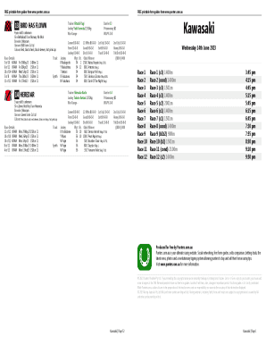 Fillable Online Kawasaki Printable Form Guide Fax Email Print - pdfFiller