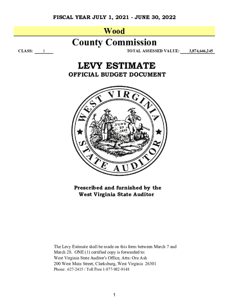 Fillable Online Property Tax Rates West Virginia Tax Division Fax Email Print pdfFiller