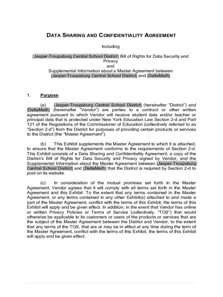 Fillable Online BolivarRichburg Central School District data Sharing