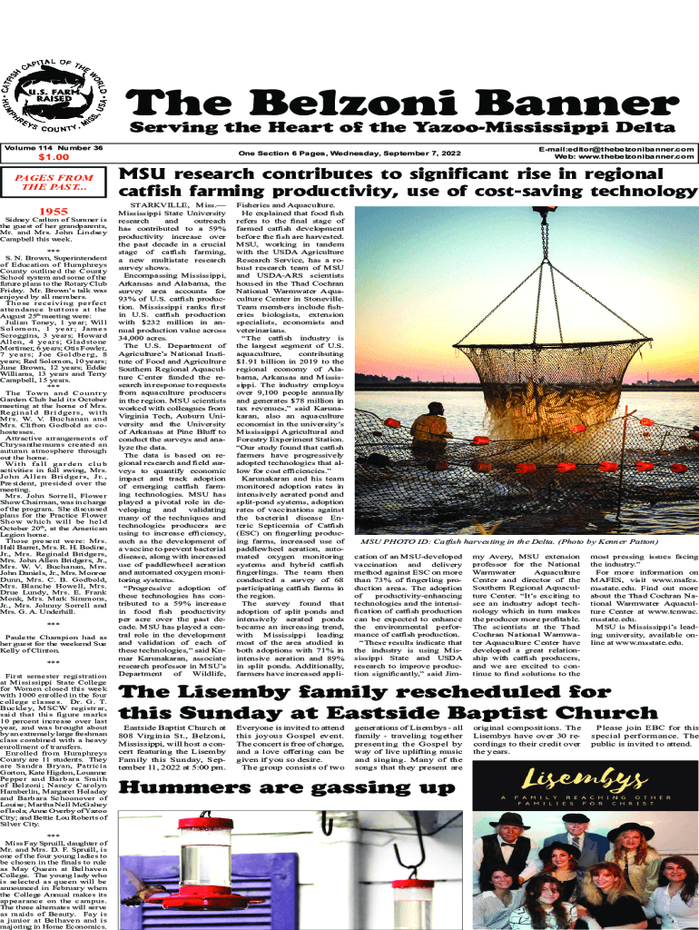 Fillable Online Belzoni Banner Fax Email Print pdfFiller