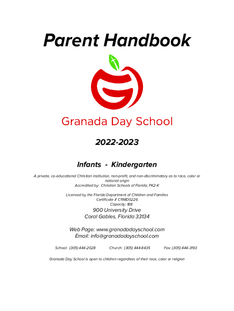 Fillable Online Granada Day School Preschool and Daycare in Miami FL