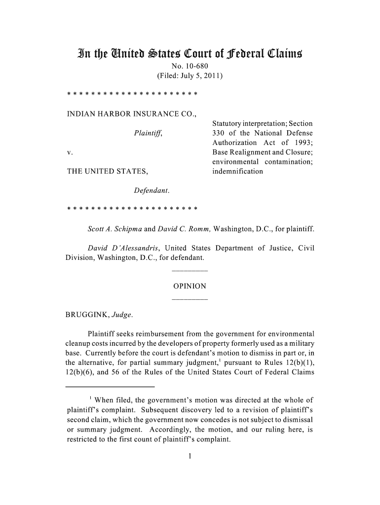 Fillable Online INDIAN HARBOR INSURANCE CO Fax Email Print pdfFiller