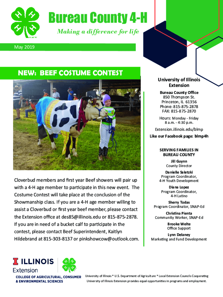 Fillable Online extension illinois Bureau County Cooperative Extension