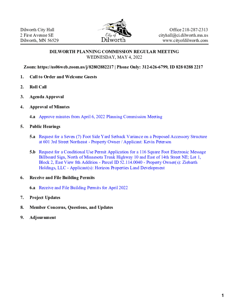 Fillable Online d3n9y02raazwpg cloudfront Dilworth City Hall 2 First