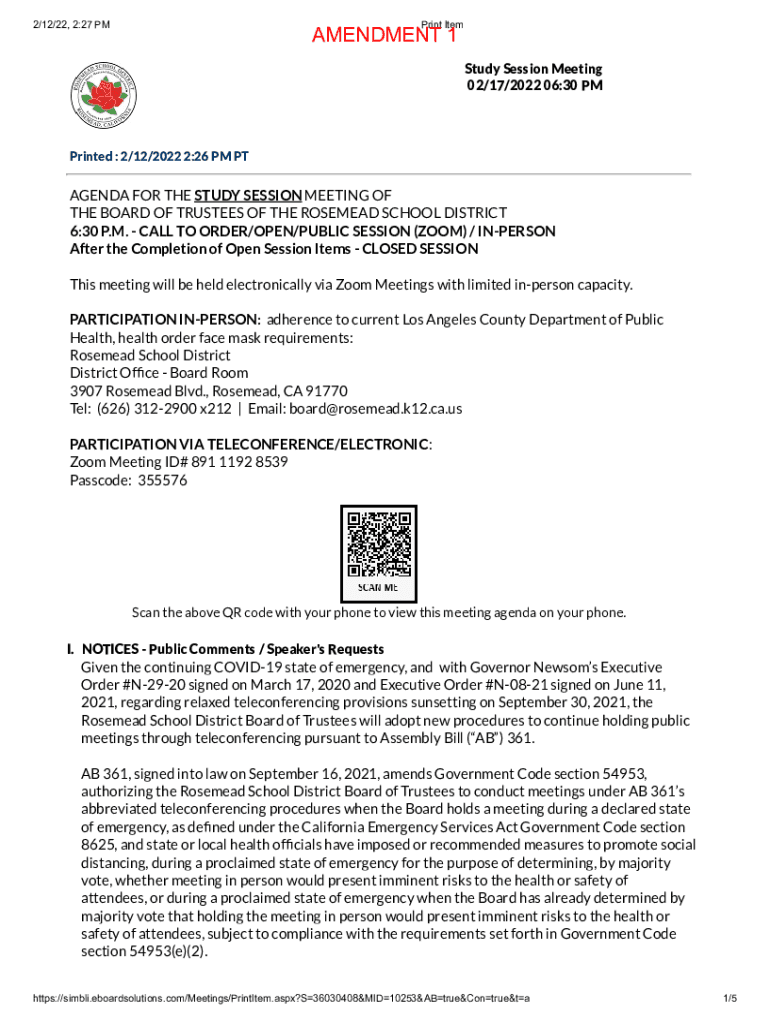 Fillable Online Rosemead School District / Homepage Fax Email Print pdfFiller