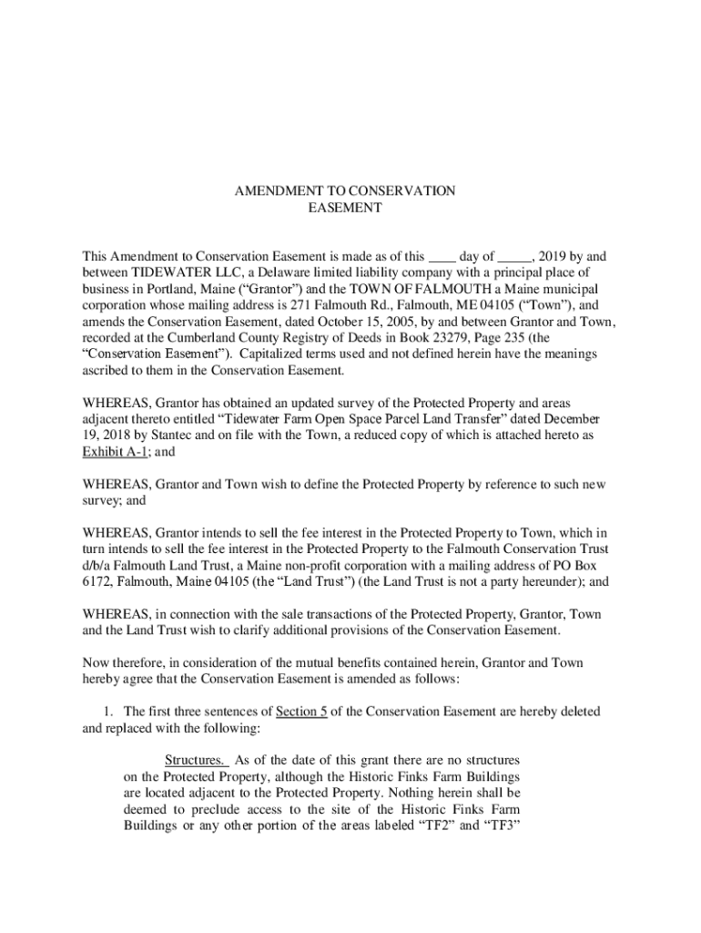 Fillable Online Maryland Conservation Easement Template Fax Email Print