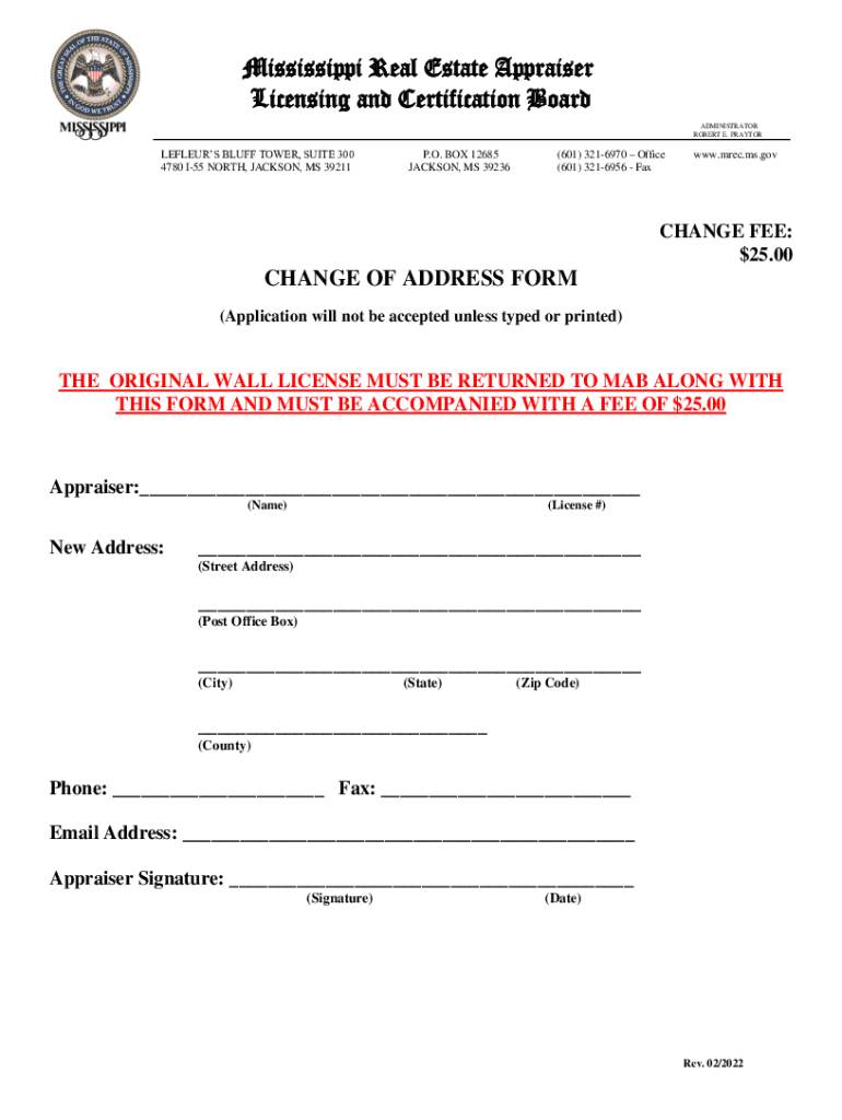 Fillable Online September 12, 2006 Mississippi Appraisal Board MS
