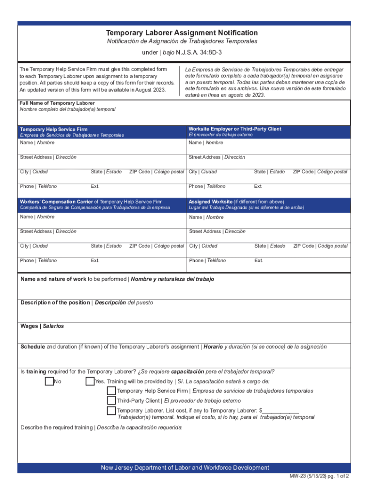 Completable En línea New Jersey DOL Takes Steps to Implement the