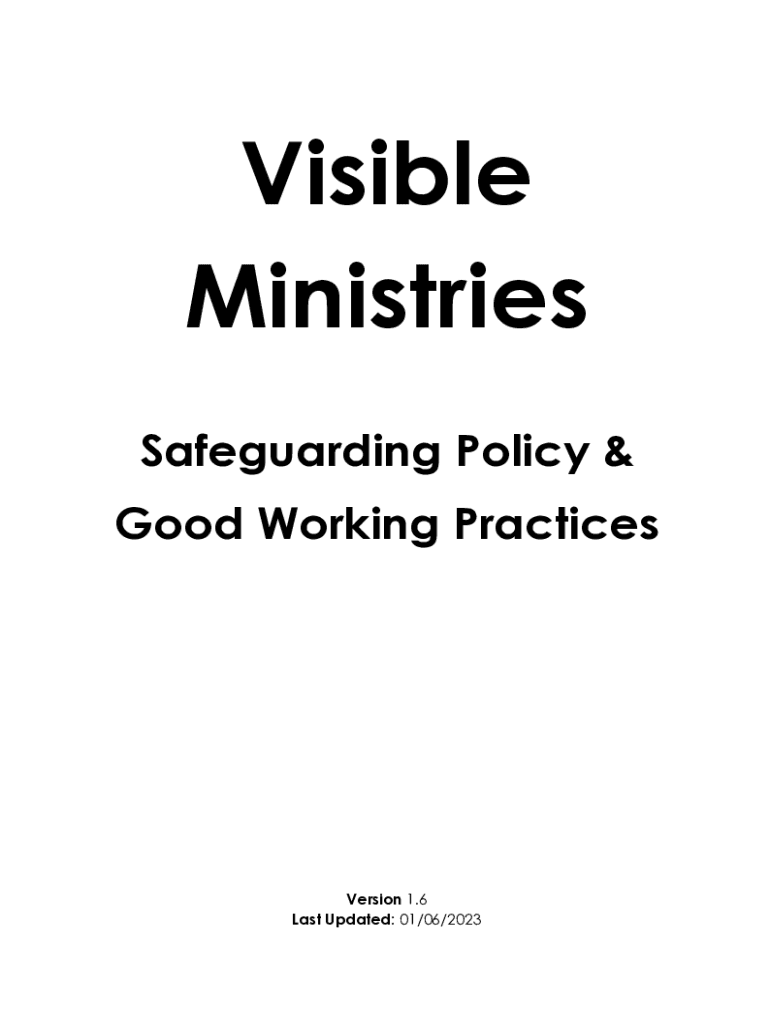 Fillable Online GLOBAL MINISTRIES' CHILD SAFETY POLICY Global Fax