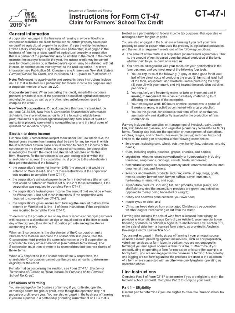 Fillable Online What is the Farmer's School Property Tax Credit? Fax