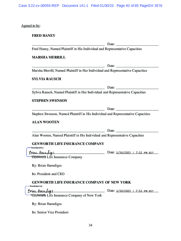 Fillable Online Joint Stipulation of Settlement Agreement Fax Email