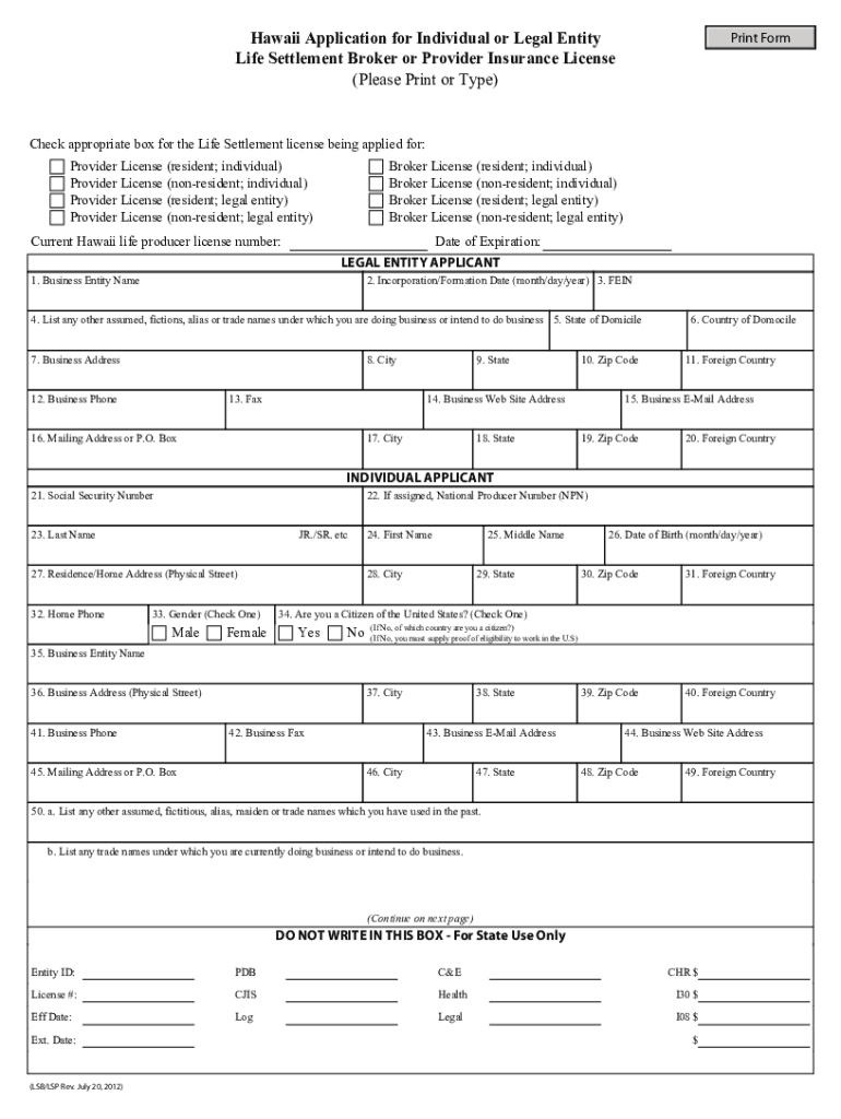 Fillable Online Life Settlement Forms Fax Email Print pdfFiller