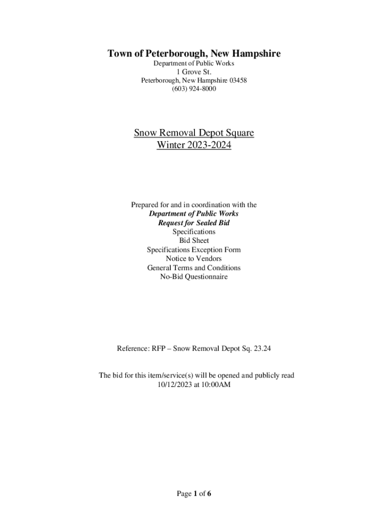 Fillable Online Town of Peterborough, New Hampshire's post Fax Email