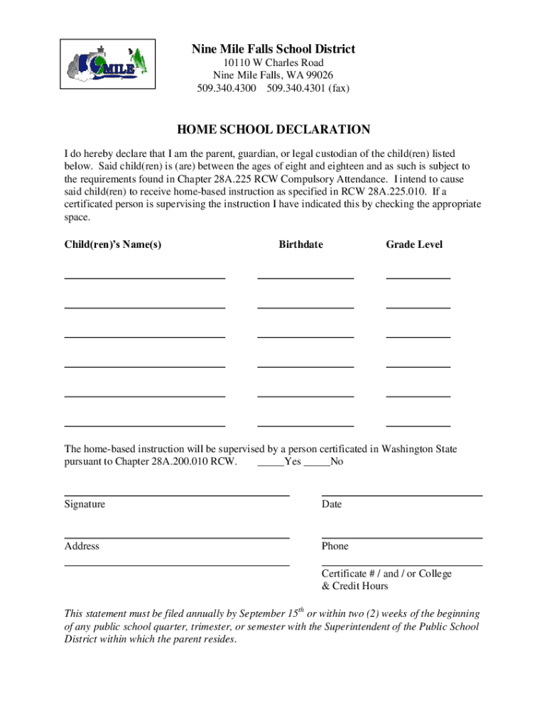 Fillable Online Coaching Application Nine Mile Falls School District Fax Email Print pdfFiller