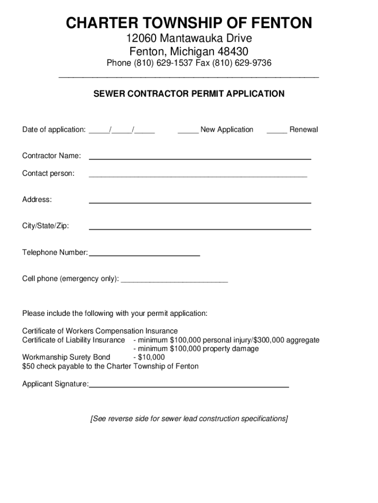 Fillable Online Building Department Permits and Forms Fax Email Print