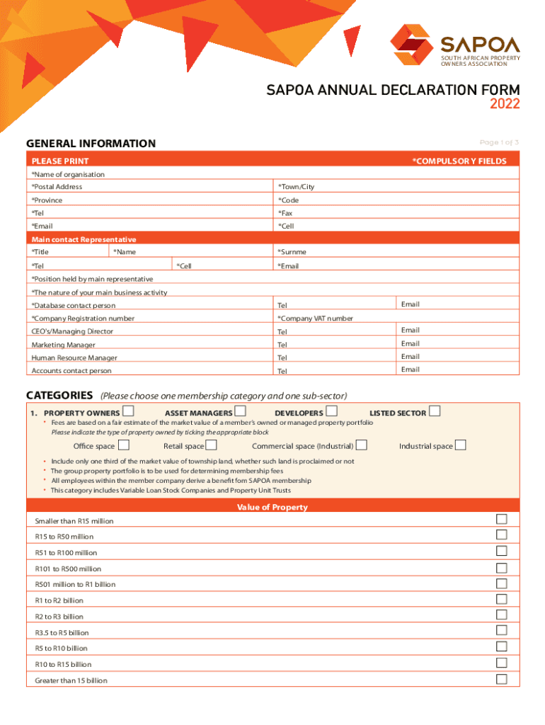 Fillable Online Annual Personal Property Declaration Fax Email Print