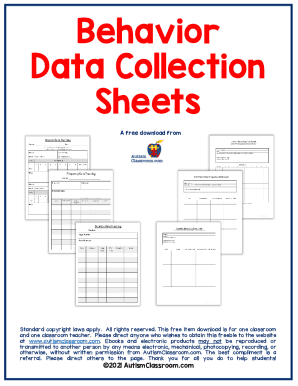 Fillable Online Behavior Data Collection Sheets that Will Rock Your