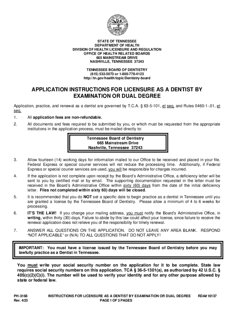 Fillable Online TN Dept of Health Health Professional Boards Fax