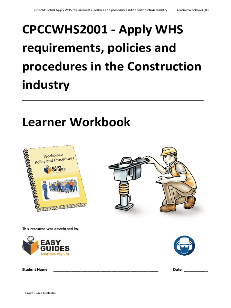 Fillable Online Apply WHS requirements, policies and procedures Fax