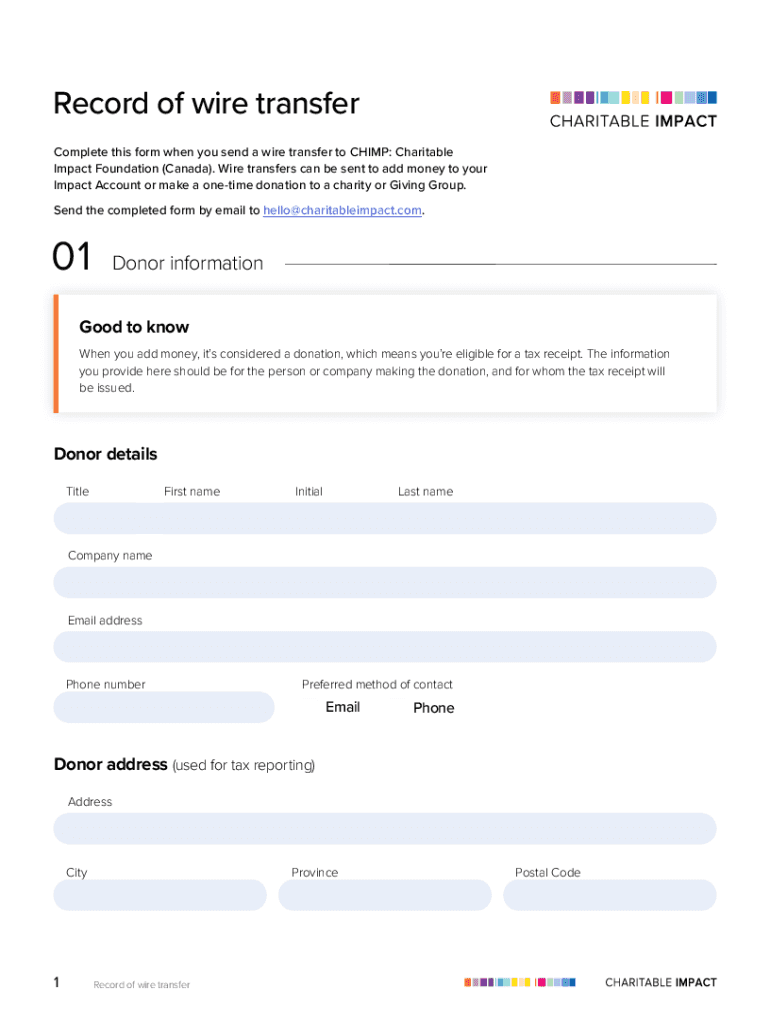 Fillable Online Record of wire transfer Fax Email Print pdfFiller