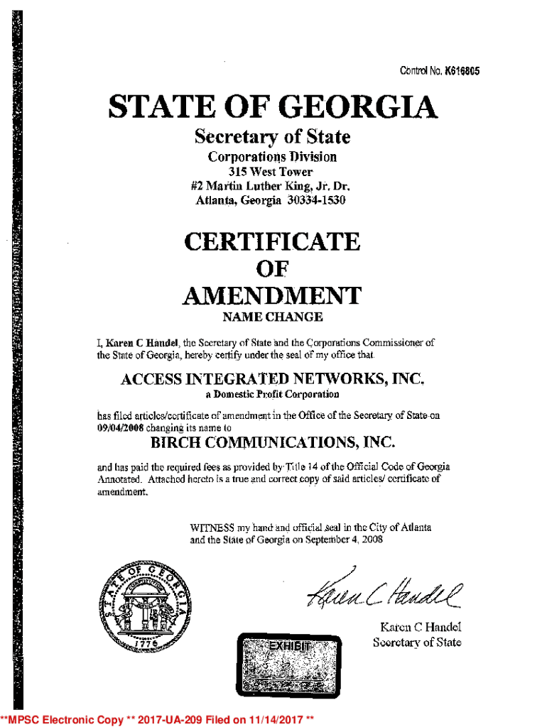 Fillable Online Corporations Division, Secretary of State Fax