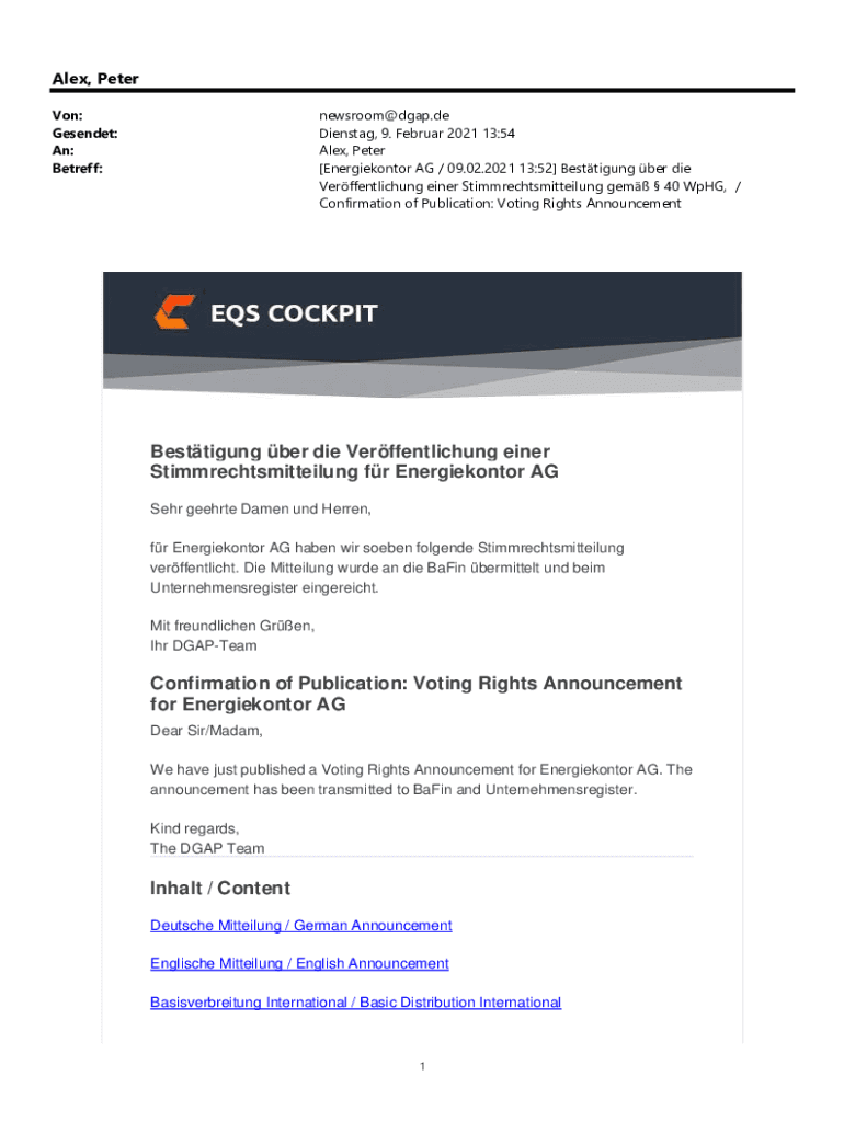 Fillable Online Deutsche Mitteilung / German Announcement Fax Email