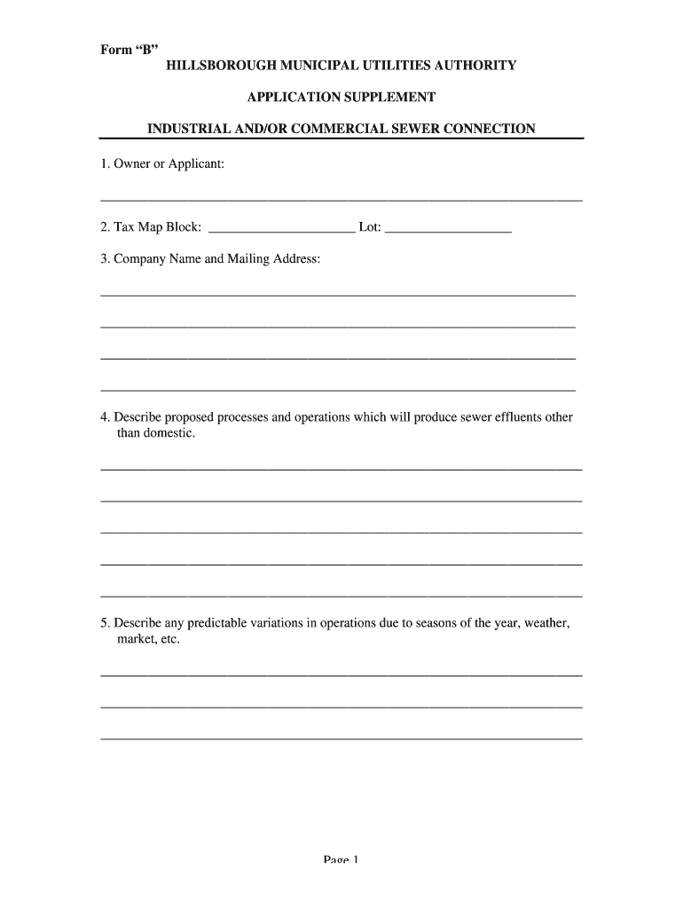 Fillable Online hillsboroughmuanj APPLICATIONSUPPLEME90558B.doc Fax Email Print pdfFiller