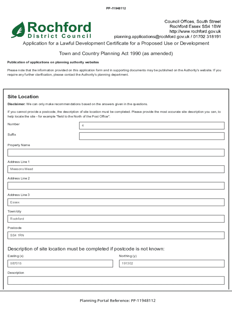 Fillable Online Householder Planning Application including Fax Email