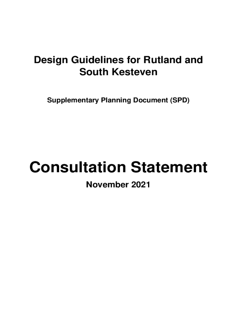 Fillable Online Draft Design Guidelines for Rutland and South Kesteven