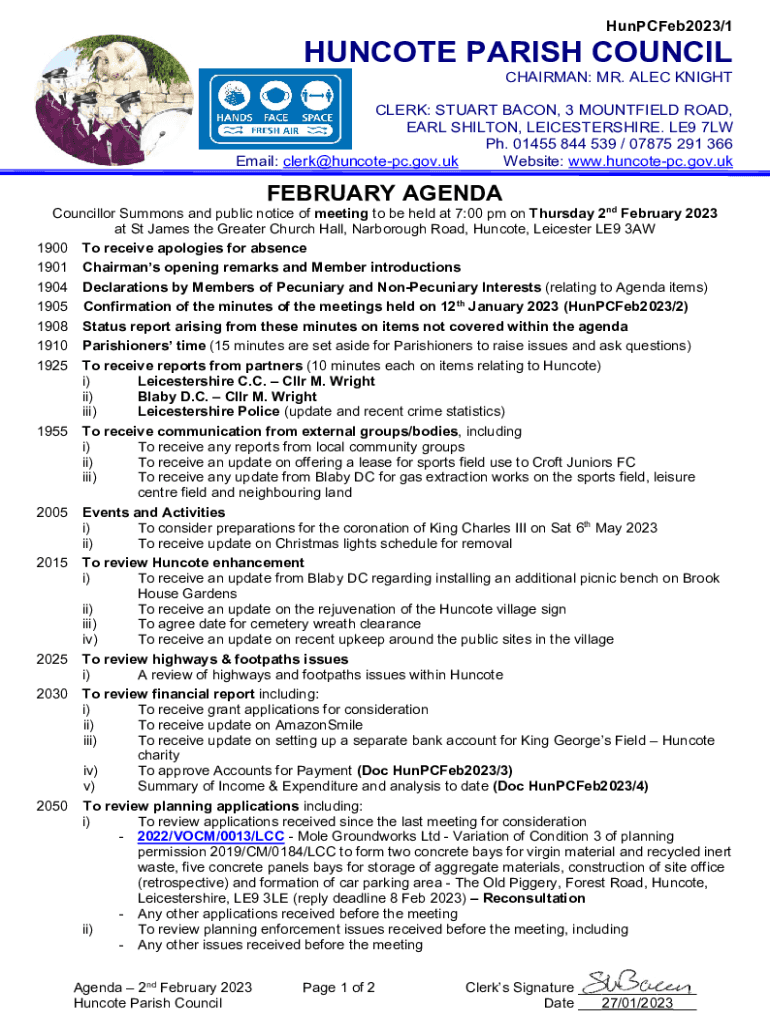 Fillable Online at St James the Greater Church Hall, Narborough Road