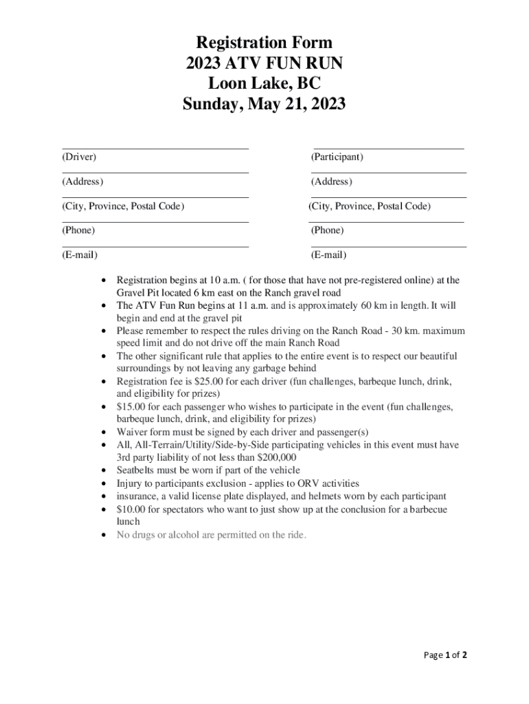 Fillable Online Portneuf Valley Fun Run Series Fax Email Print pdfFiller