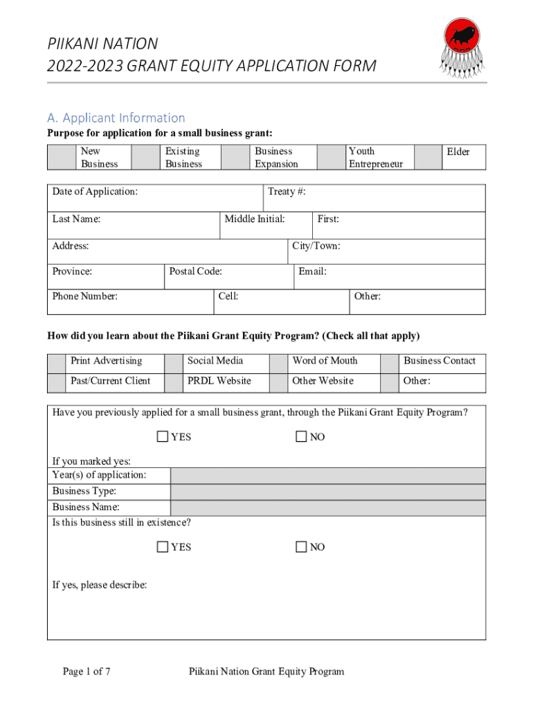 Fillable Online Startup grant application Fax Email Print pdfFiller