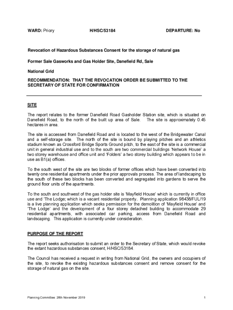 Fillable Online Proposed application for hazardous substances consent Fax Email Print pdfFiller