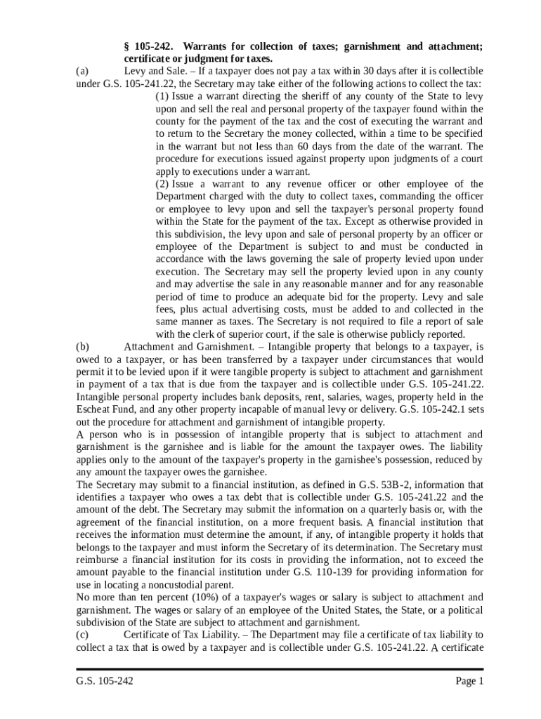 What is the difference between a lien, levy, warrant and Doc