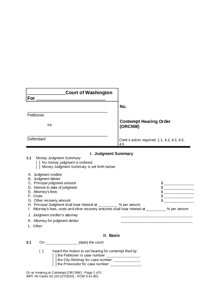 1Money Judgment Summary Doc Template pdfFiller