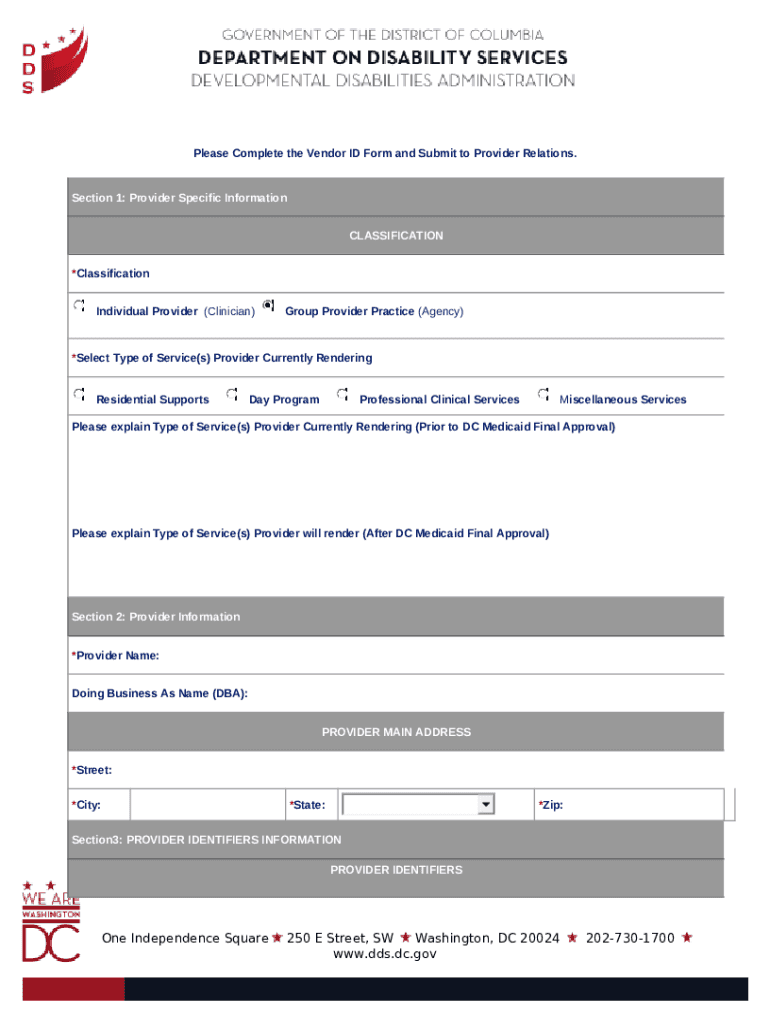 Apply For a Statewide Vendor Number DCYF WA.gov dds dc Doc
