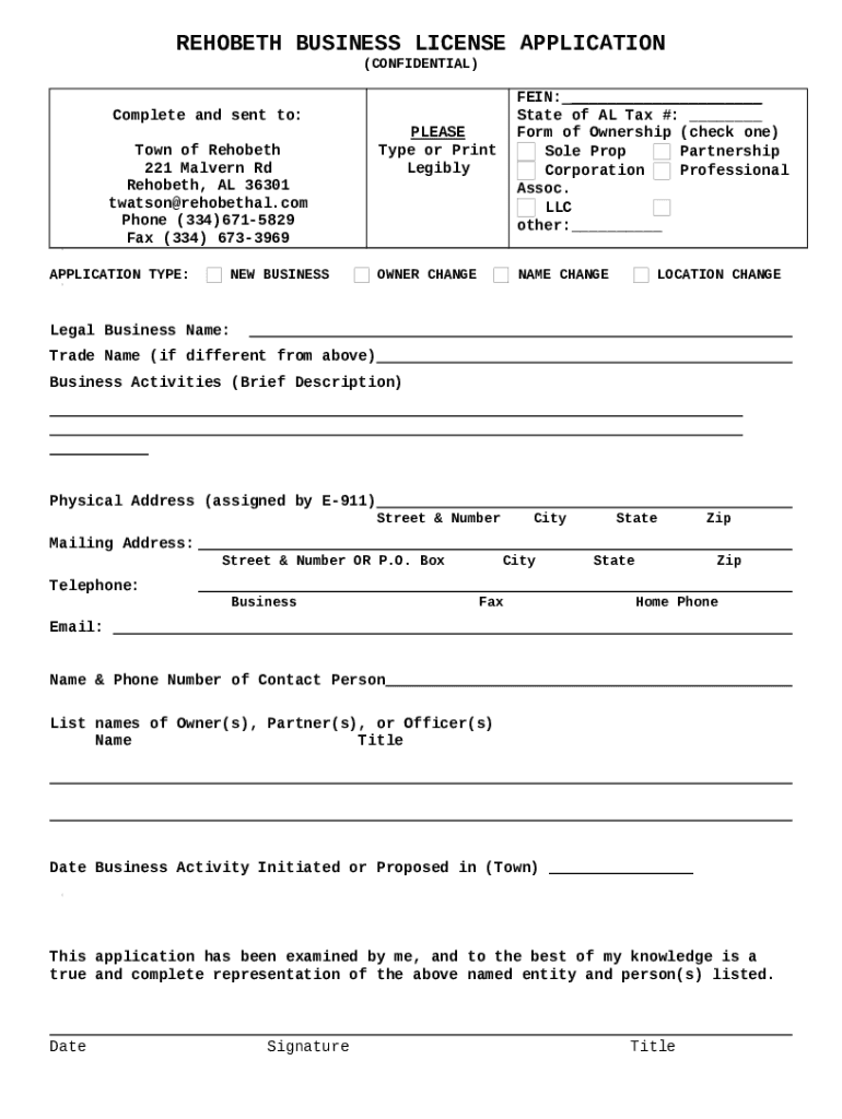 alabama business license application Doc Template pdfFiller