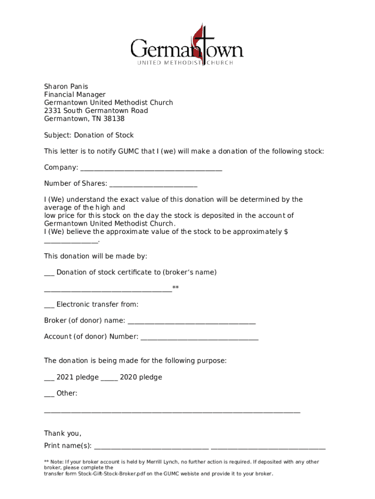 Germantown United Methodist Church Employee Directory Doc Template