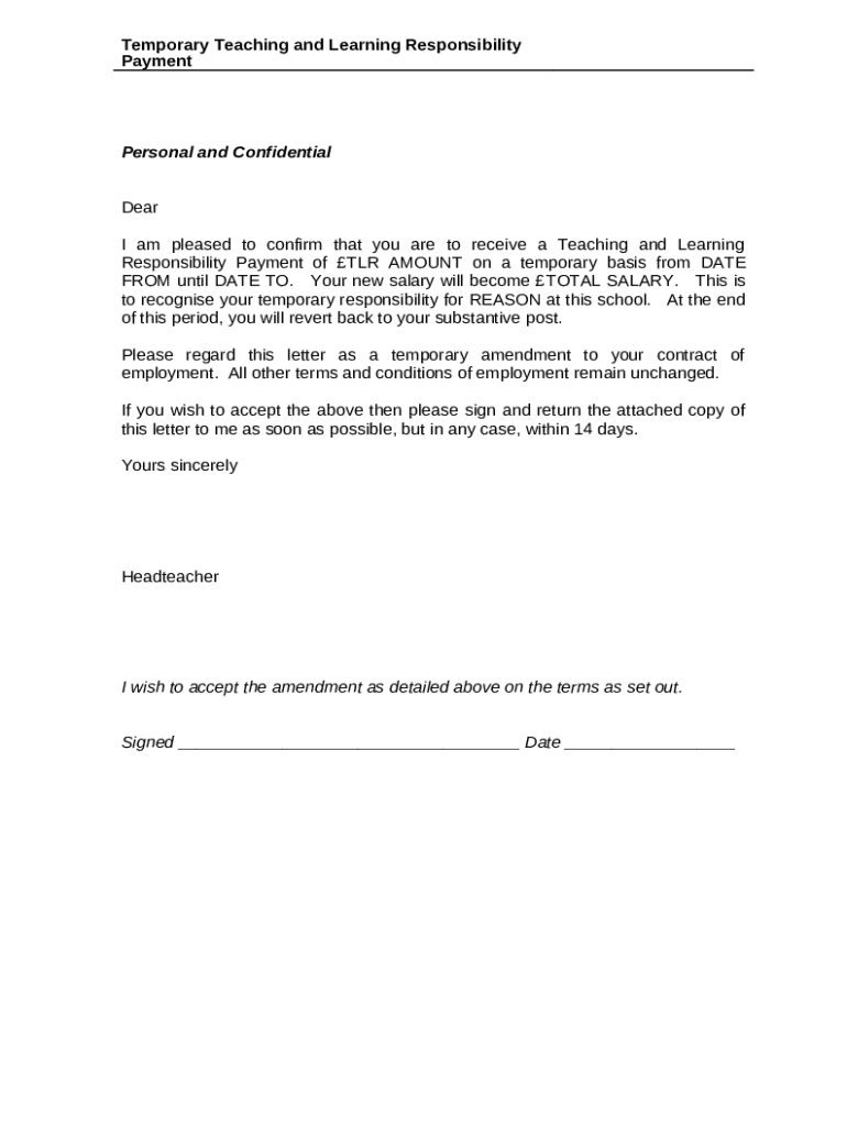 Navigating TLR Payments A Guide to Teacher Pay Doc Template pdfFiller