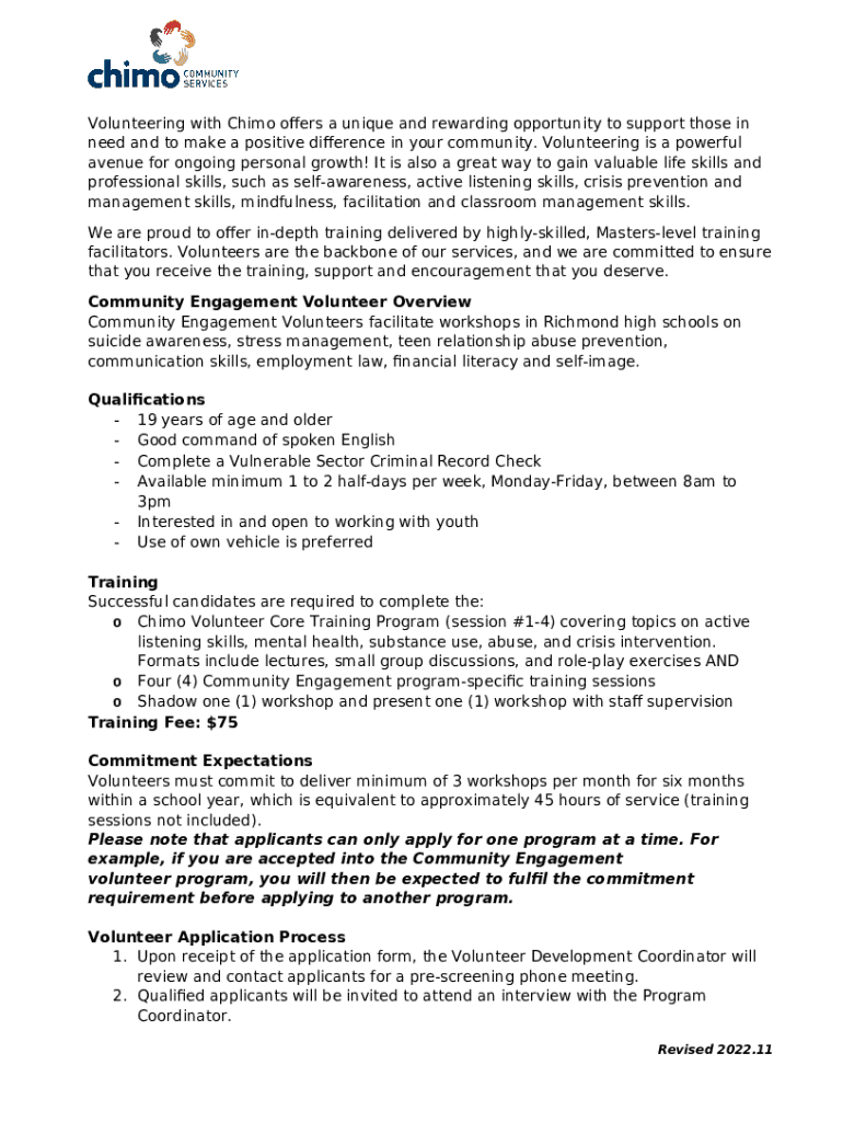 Volunteer Interpreter Application Doc Template pdfFiller