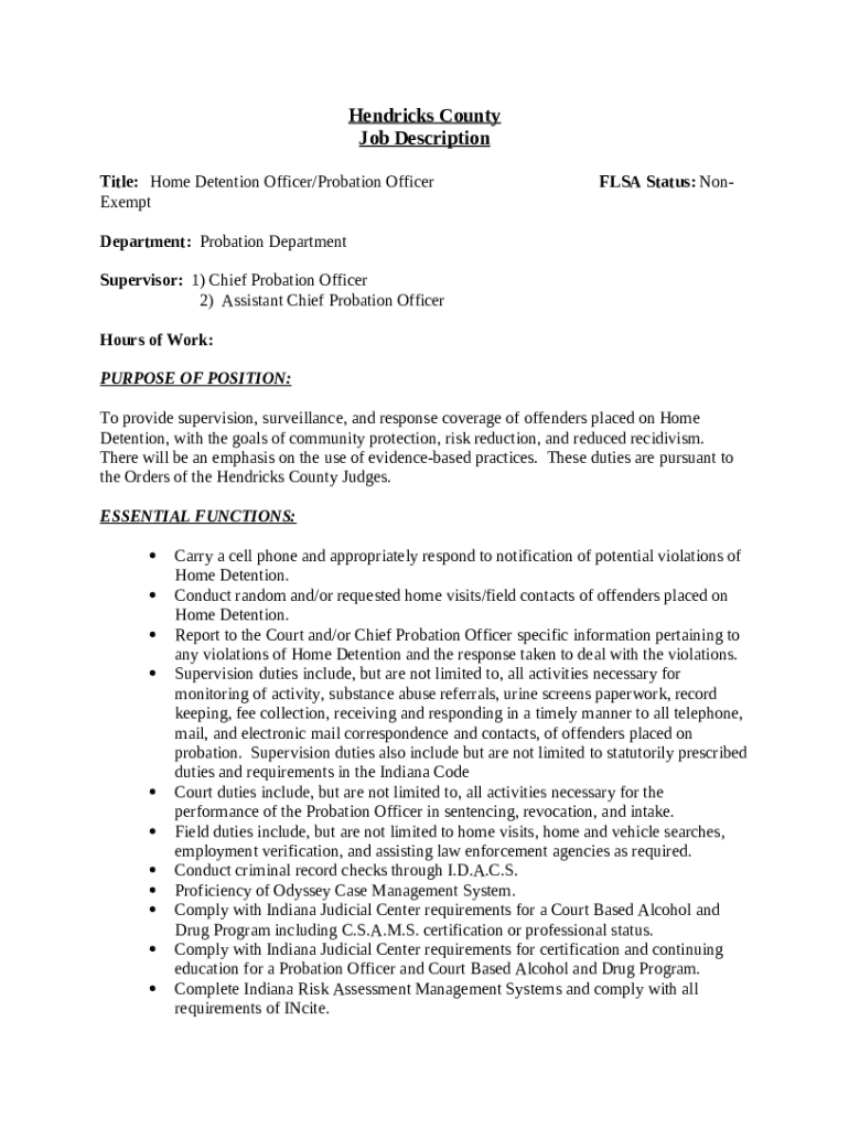 Contact Court Services Rush County Indiana Government Doc Template