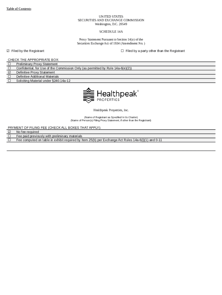 HEALTHPEAK PROPERTIES, INC. (. EDGAR Online Pro Doc Template pdfFiller